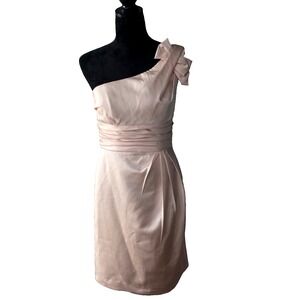 Davids Bridal Bridesmaid Petal Strap Dress Pink Size 4